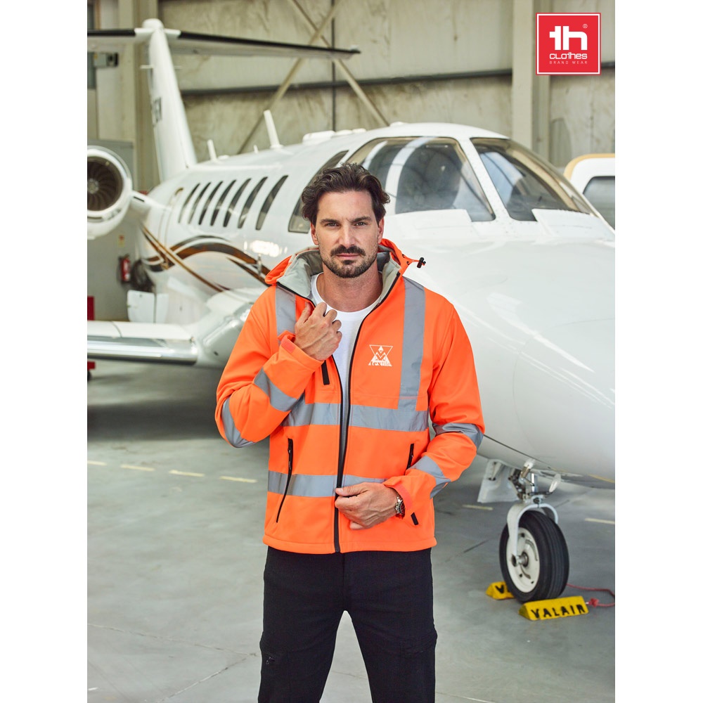 THC ZAGREB WORK. Chaqueta de alta visibilidad para hombre, con capucha removible - imagen 1