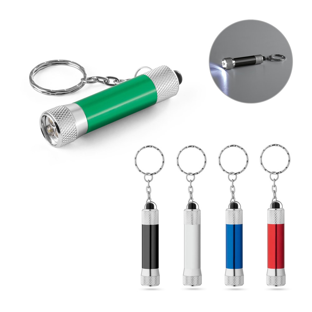 RE-LERGAN. Llavero de aluminio (92% reciclado) con linterna LED de 3 posiciones - imagen 1