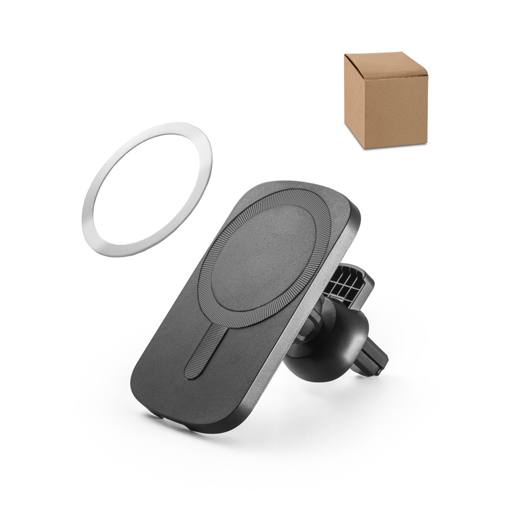KOCH. Soporte para smartphone para coche con cargador magnético inalámbrico de 15 W en ABS reciclado (100% rABS) - imagen 1
